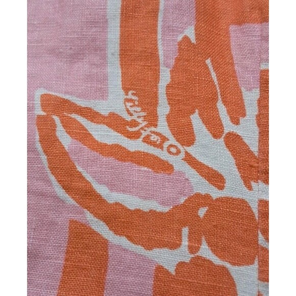 Lilly Pulitzer Target Dress Womens 2 Orange Mini Giraffe Linen Tropical Vacation - Picture 4 of 12
